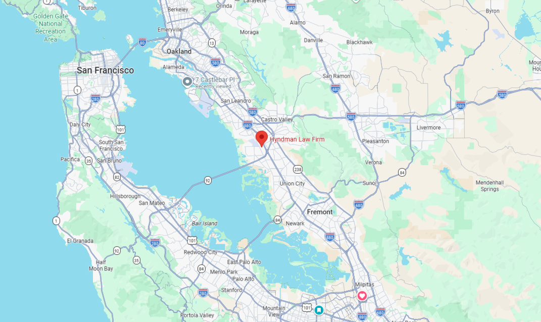 Map of Hayward, CA